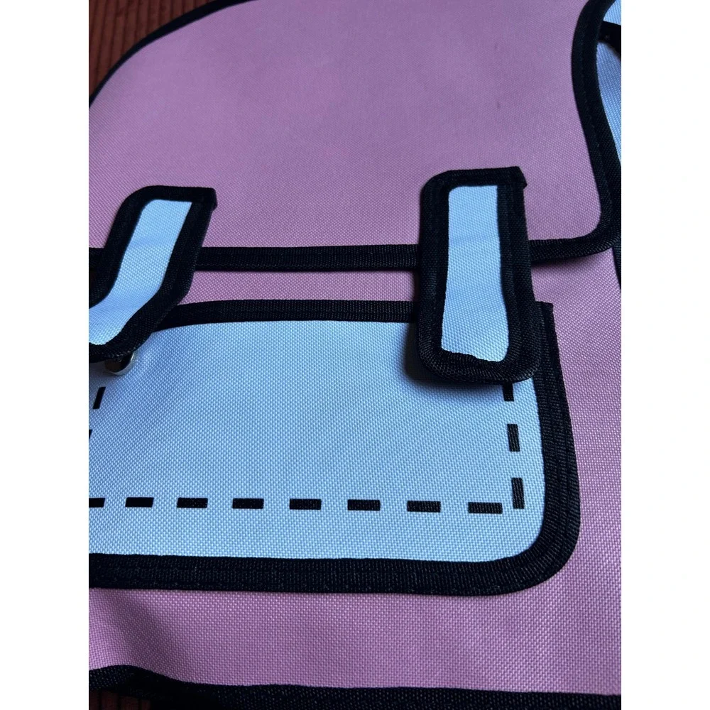 Unbranded 2D Jump Style Backpack Women's Size OS Pink Good Cartoon‎ Effect